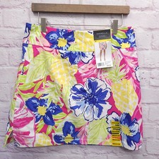 NWT Rafaella Feminine Skort Women's Medium Short Lined Floral Pencil Workwear