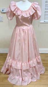 80s taffeta bridesmaid dresses australia 1980's Red Taffeta Cocktail Dress with Side Drape -size 8 main image 0
