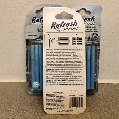 Refresh Your Car! Ice Storm Scent Car Vent Clip Solid Packs of