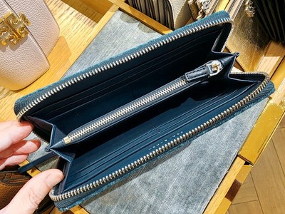 Latest Tory Burch Willa Diamond Quilted Denim Continental Wallet