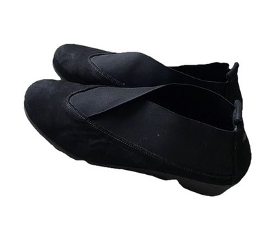The Flexx Shoes Slip On Wedges Black Suede Leather Ballet 9 Wedge