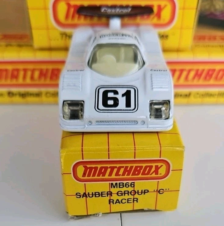 1984 Matchbox White #61 Sauber Group C Racer Castrol Race Car MB-66 Macau 1:55 - Image 3 of 4