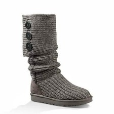    UGG  Knit Knee High Boots size 9, Grey
