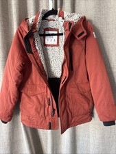 Abercrombie  Fitch Kids Puffer Jacket 11/12 Sherpa Fleece Hoodie Coat