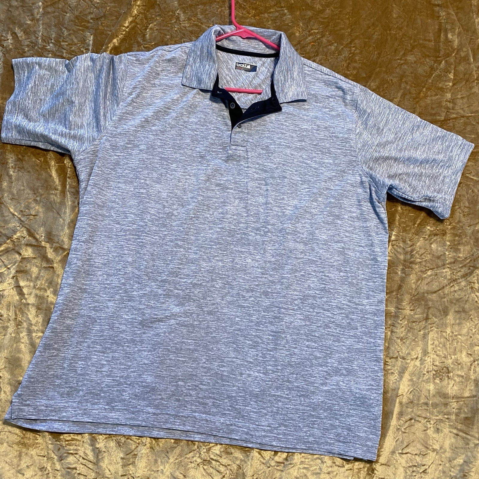 Vintage 90s Bolle XL Collared Button Polo Shirt Gray