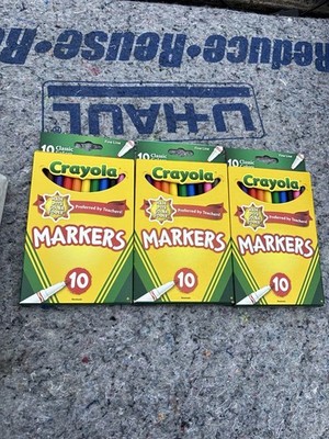 Crayola Fine Line Markers 10 Classic Colors Multicolor Made with Solar Power