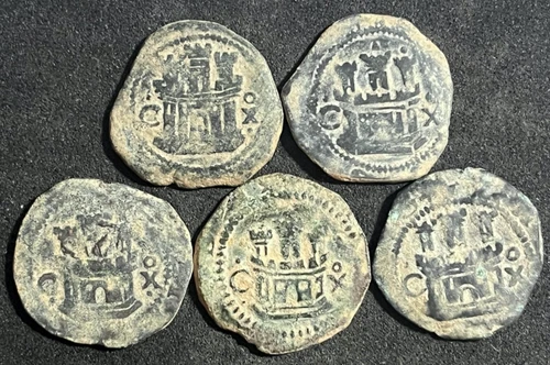 Cincin19,LOTS" 5 Quarter Coins of Philip II, Basin, Type .C.-Xº