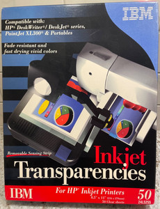IBM Inkjet Transparencies Transparency Film 8.5x11 35 sheets-Overhead Projector