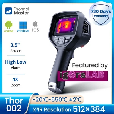 THERMAL MASTER Thor002 Thermal Imaging Camera 550°C 3.5" 32G 512*384 Resolution Industrial Inspect
