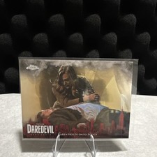 Topps Chrome Marvel Daredevil Born Again DD-14 Karen Holds onto Foggy 2025