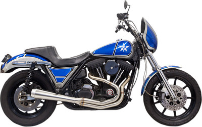 Bassani Road Rage III Stainless 2:1 Exhaust 1984-2000 Harley FXR FXRT FXRS FXRC