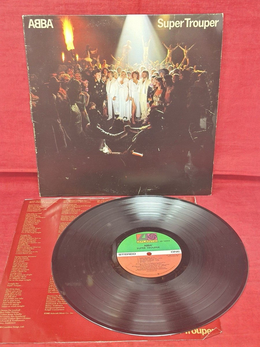 ABBA – Super Trouper LP Vinyl Atlantic SD 16023 SP Pressing 1980