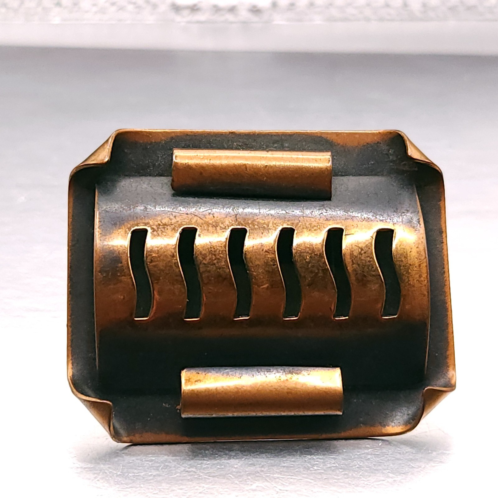 Vintage Solid Copper Rectangular South Western Br… - image 2