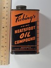 8 Fluid Oz. FIEBING'S PRIME NEATSFOOT OIL COMPOUND pre-1964 (25% Full) Tin Can — photo 6