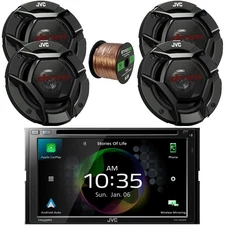 JVC KW-V960BW 6.8" WiFi/DVD Receiver, 2x 6.5" 360W, 2x 6.5" 300W Speakers w/Wire