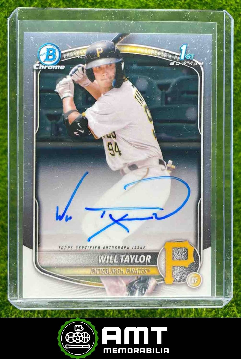 Will Taylor 2025 Bowman Chrome Prospect Auto Pittsburgh Pirates #CPA-WT