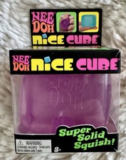 Nee Doh Nice Cube - Super Solid Squish  Blue - Brand New/Factory Sealed TL