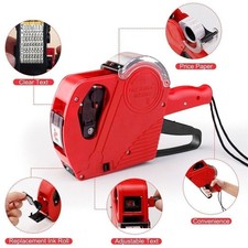 Price Tag Gun 5500 MX-5500 8 Digits EOS Price Gun Labeller Red /Label Roll 2023