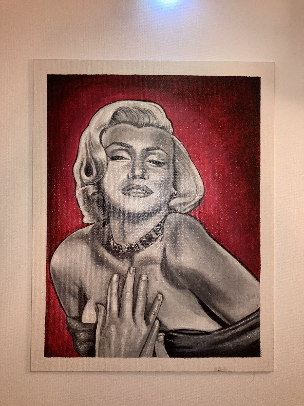 Marilyn Monroe Acrylic Painting Original Canvas Panel 11x14