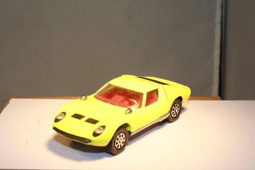 1960s Lamborghini Miura P400 Yellow Diecast Collectible Vehicle Corgi Made in UK