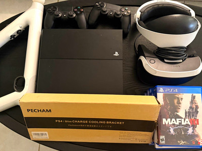 Sony PlayStation 4 PS4 Bundle 2 DualShock 4, PSVR, Games, PECHAM Bracket
