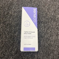 GoPure Tighten Smooth Belly Cream 4.25 Fl. Oz. 125ml Exp 12/2027 - New/ Sealed
