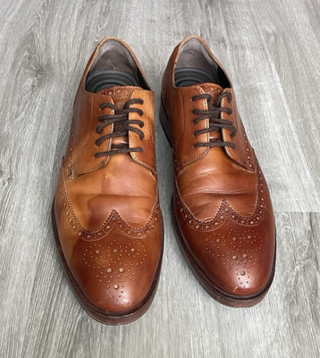 Cole Haan Grand OS Men's Size 10M Brown Leather Derby Shoe