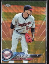 2018 Topps Chrome Ervin Santana Gold Wave Refractor /50