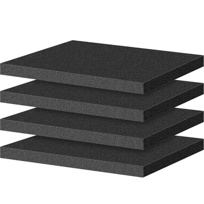 Polyurethane Foam Sheets, 4P 16 X 12 X 1 Inch Cuttable Tool Box Case Inserts, Bl