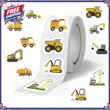 500Pcs Construction Vehicle Sticker Roll For Kids Reward Encourage Kids Toys