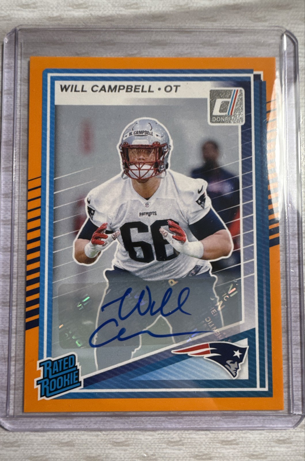 2025 Panini Donruss - Rated Rookie Will Campbell #345 Orange Autographs (AU, RC)