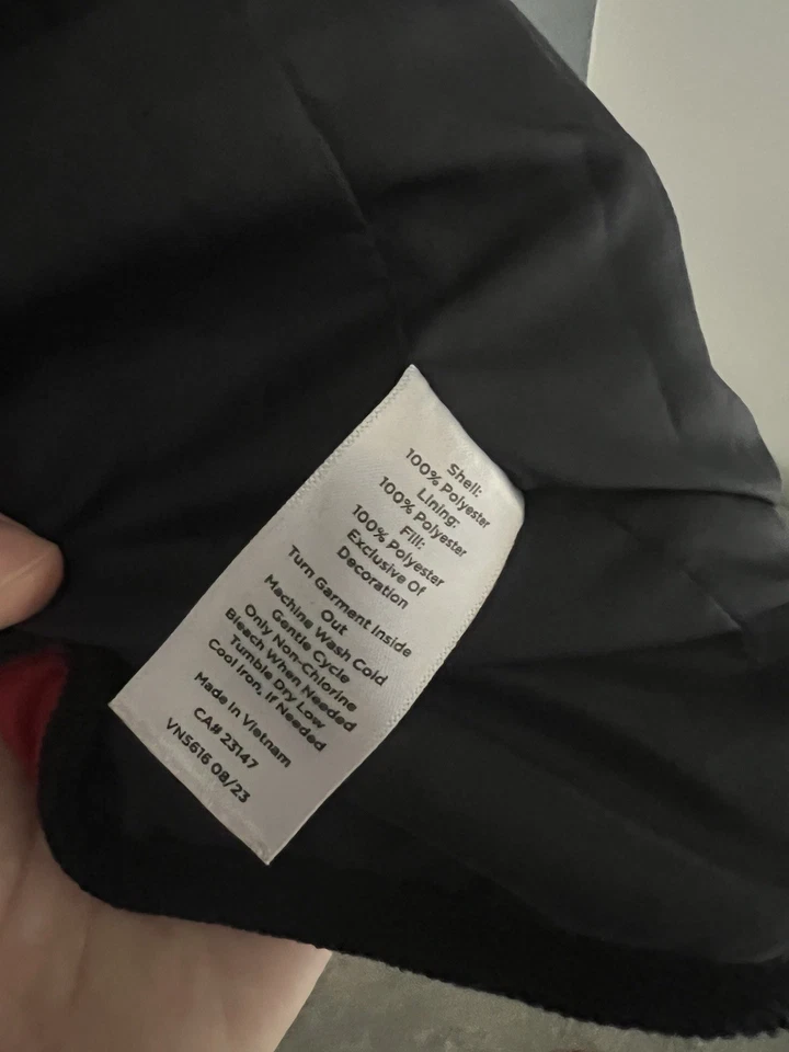 Talbots Women's 2X Snowflake Plaid Red Tartan Full Zip Snap Up Barn Jacket - Image 3 of 4