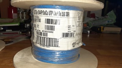 300 ft. Blue 24/4 Solid CU CAT5e CMP (Plenum) Data Cable