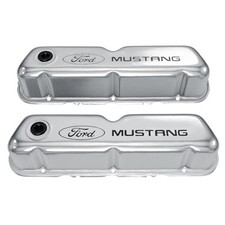 Ford Racing Valve Cover Stamped Steel Chrome Pair 289302351w W Ford Mustan...