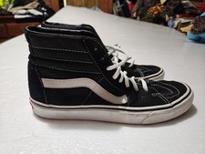 Vans Sk8-Hi Black White High Top Sneakers Mens 9 Classic Skate Shoes