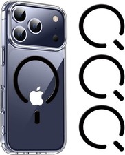 MagSafe Ring Sticker 3 Pack Magnetic Adapter for iPhone Galaxy Black