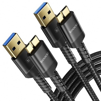 USB 3.0 Type A to Micro B Hard Drive Cable,1.5FT 5Gbps Micro B Cable,Type A M...