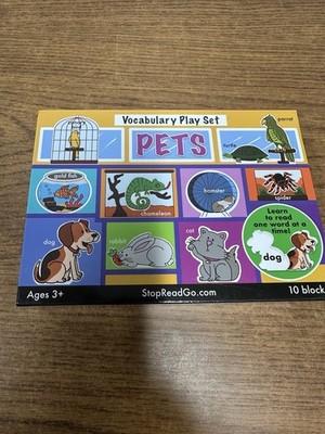 Educational Blocks Playset PETS  Matching Scenes For Speech Therapy Autism ABA
