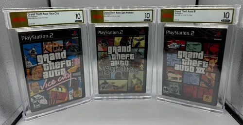 Grand Theft Auto Trilogy Set Sony PlayStation 2 PS2 Sealed PSA 10 A++ Set
