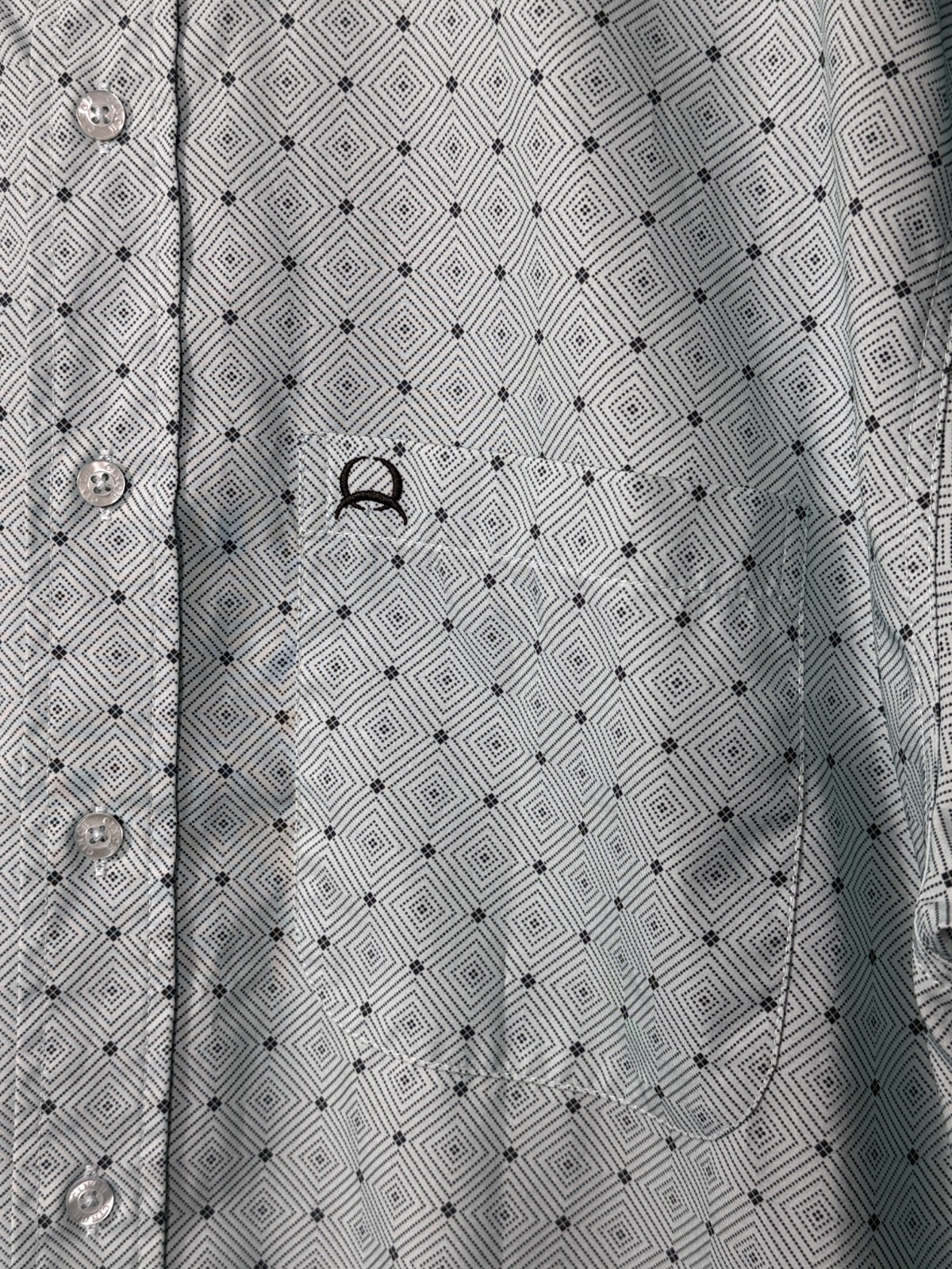 Cinch Mens Medium Patterned Button Down Shirt Sho… - image 2