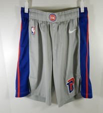 2018-19 Detroit Pistons Zach Lofton #18 Game Used Grey Shorts Statement Ed 36 8