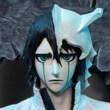 1/12 Painted BLEACH Ulquiorra cifer Head Carving For 6" SHF Action Figure Body