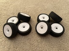 2x SETS - Raw Speed RC RWS180106GB Slick 1/8 Buggy Tires/Wheels - Gumball Pink