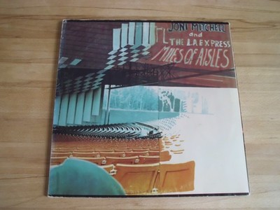 2 LP  JONI MITCHELL AND THE L.A. EXPRESS  -  MILES OF AISLES   ASYLUM  RECORDS