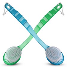 2 Pack Bath Body Brush Long Handle Back Shower Brush Exfoliating Back, Body, ...