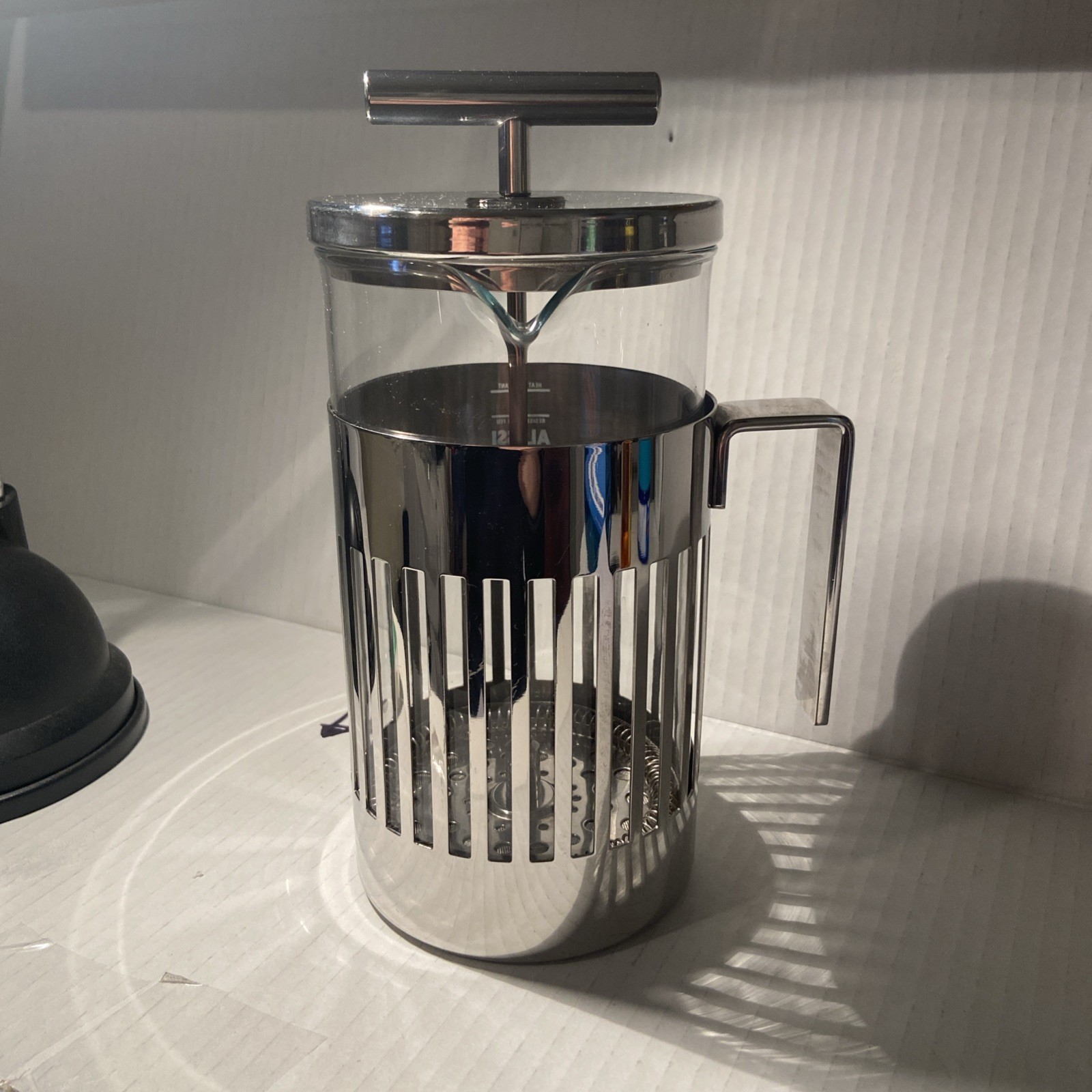 Alessi Stainless Steel French Press-Aldo Rossi-18/10 Moderni