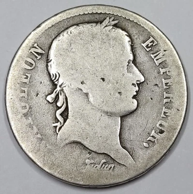 RARE Monnaie Argent, 2 Francs 1811 W, Napoleon (Lille) 117.772ex - Photo 1/2