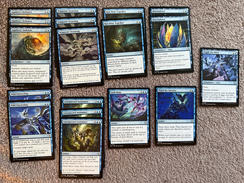 18-Card Blue MTG Lot Lorwyn Eclipsed Aquitect’s Defenses Temporal Cleansing ECL