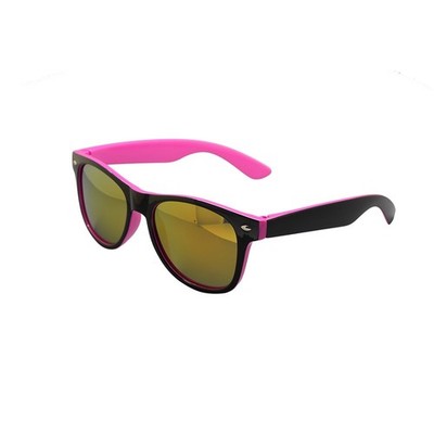 Sonnenbrille mit polarisierten Gläsern klassisch rechteckig quadratisch verspiegelt Retro