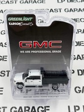 GREENLIGHT 2022 GMC Sierra 3500HD Dump Truck White 1:64 Diecast Karson Exclusive